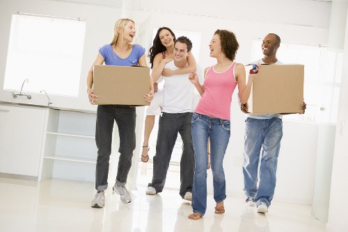 Removal team planning a safe moving operation