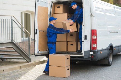 Packed removal van ready for a house move in Dulwich