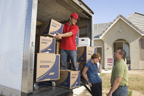 Preparation checklist and packed boxes for a Dulwich house move