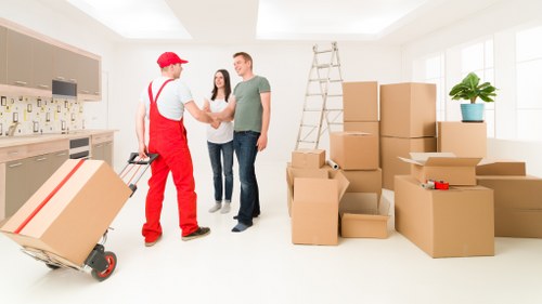 Local business furniture and IT equipment prepared for an office move