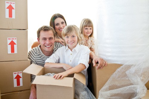 Moving van prepared for same day removals on a South London street
