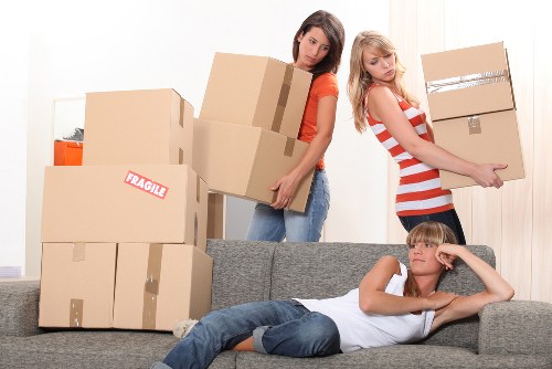 Professional office movers loading items for a Dulwich relocation