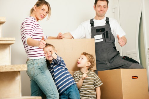 Protective wrapping and moving equipment used for a piano relocation